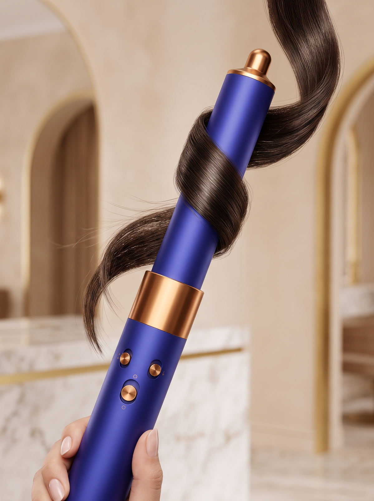 Dyson Airwrap i.d. HS08 Multi-Styler & Dryer – Vinca Blue/Topaz, Curly + Coily Edition (Like New)