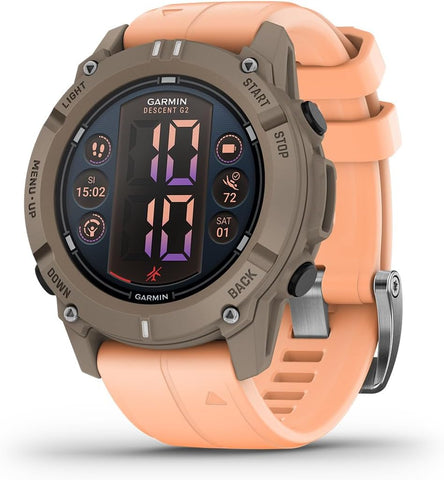 GARMIN Descent G2 Dive Computer Smartwatch, Pink, AMOLED Touchscreen Display, 10-Day Battery Life, Multiple Dive Modes