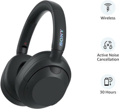 Sony ULT WEAR Wireless Noise Cancelling Headphones, Ultimate Deep Bass, 30 hours battery life, Clearer hands-free calling, Multipoint Connection, WH-ULT900N, Black, UAE Version - 1-Year warranty