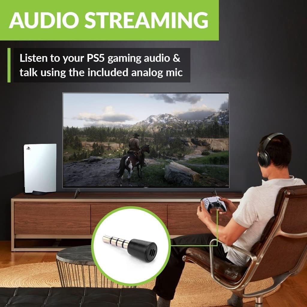 Avantree C81 Bluetooth USB-C Wireless Audio Adapter Dongle to Connect Headphones and Speakers to PS4/5