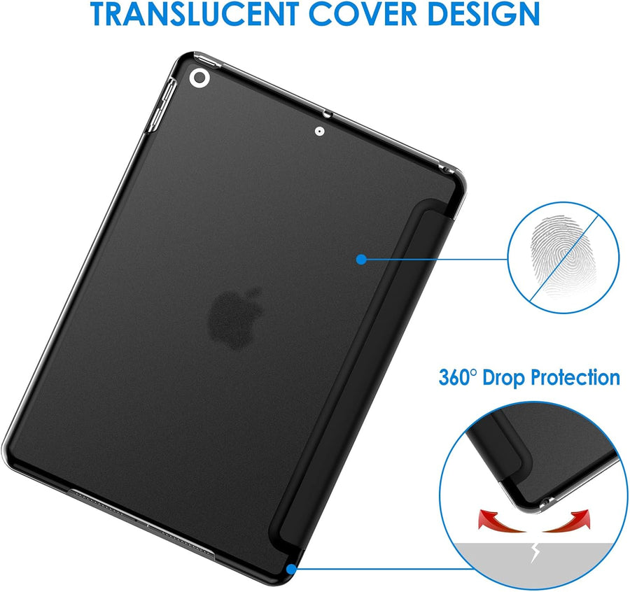 JETech Case for iPad 10.2-Inch (2021/2020/2019 Model, 9/8/7 Generation), Auto Wake/Sleep Cover (Black)