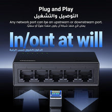 UGREEN Ethernet Switch 5-Port Gigabit Desktop Network Splitter, with 5*RJ45 Port Support 10/100/1000Mbps, Unmanaged Plug and Play Ethernet Adapter, Compatible with Router, TV, Game Console, Computer