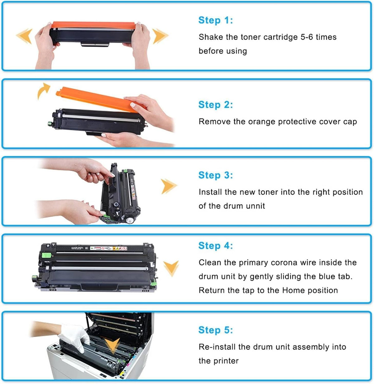 Cool Toner Compatible TN-243CMYK TN247 Toner for Brother MFC L3750CDW DCP-L3550CDW Toner MFC-L3750CDW MFC-L3770CDW MFC-L3710CW MFC-L3730CDN HL-L3230CDW HL-L3210CW TN243CMY K TN-24 7 TN-243 Pack of 5