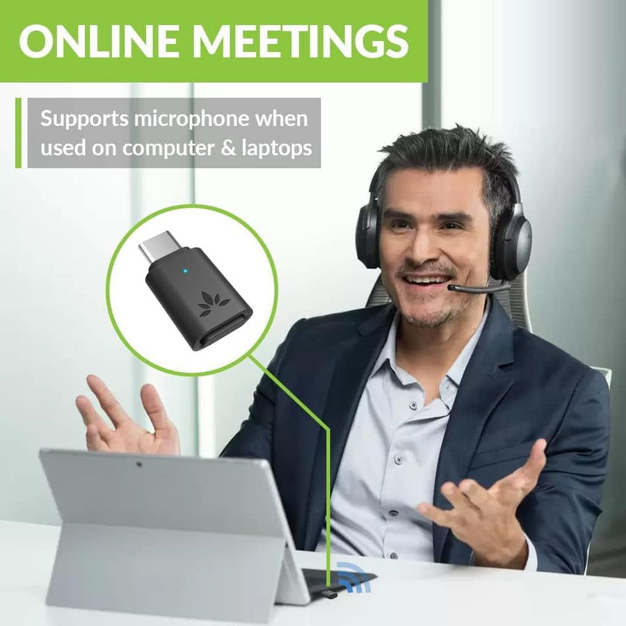 Avantree C81 Bluetooth USB-C Wireless Audio Adapter Dongle to Connect Headphones and Speakers to PS4/5