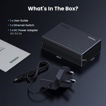UGREEN Ethernet Switch 5-Port Gigabit Desktop Network Splitter, with 5*RJ45 Port Support 10/100/1000Mbps, Unmanaged Plug and Play Ethernet Adapter, Compatible with Router, TV, Game Console, Computer