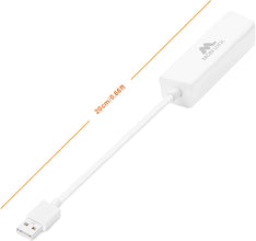 USB Ethernet (LAN) Network Adapter Compatible with Laptops, Computers, and All USB 2.0 Compatible Devices Including Vista/XP, Windows 7 to 11, All Mac OS X, OS X, and macOS