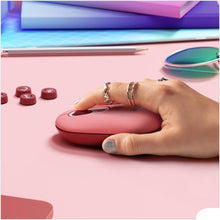 Logitech POP Mouse, Wireless Mouse with Customizable Emojis, SilentTouch Technology, Precision/Speed Scroll, Compact Design, Bluetooth, Multi-Device, OS Compatible - Heartbreaker