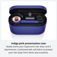 Dyson Supersonic Hair Dryer in Vinca blue and Rose (With Dyson designed Presentation case and 1 Wide-Tooth Comb)-HD07, 1 Count