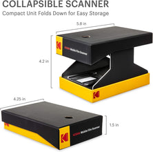 KODAK Mobile Film Scanner - Fun Novelty Scanner Lets You Scan and Play with Old 35mm Films & Slides Using Your Smartphone Camera - Cardboard Platform & Eco-Friendly Toy LED Backlight