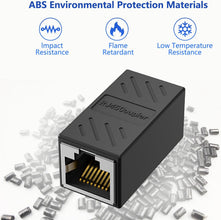 Jadaol RJ45 Coupler, Ethernet Coupler Inline Coupler for Cat8/Cat7/Cat6/Cat5e, 1000Mbps Ethernet Extender Adapter LAN Connector for Router Modem Switch Network Extension, Female to Female 10Pack Black