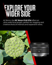 Canon RF 16Mm F2.8 Stm - Ultra-Wide Lens For Canon R System Cameras, Ideal For Volgging, Landscapes And Architecture.