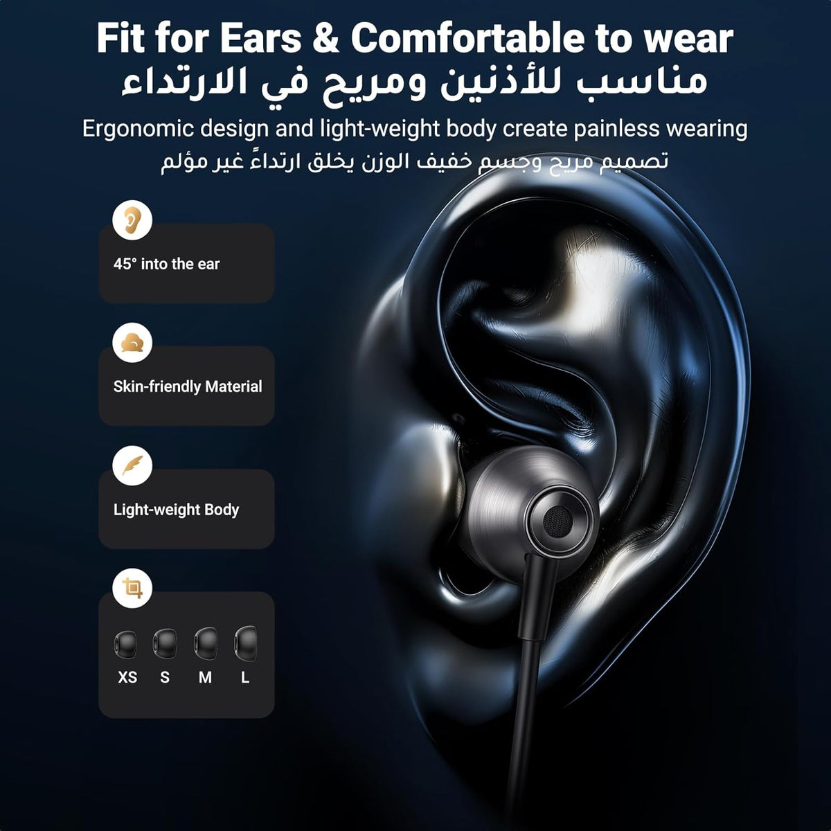UGREEN USB C Earphones Semi-in ear Wired Headphones with Volume Control, Type-C Earbuds Noise-cancelling Microphone 14.2mm Driver, for iPhone 16 Series, Galaxy S25/S24/S23 Series, iPad Pro, iPad Air