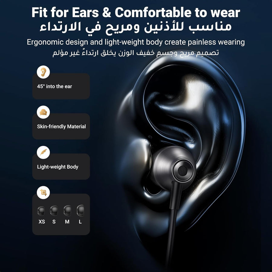 UGREEN USB C Earphones Semi-in ear Wired Headphones with Volume Control