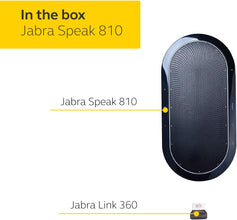 Jabra Speak 810 MS Wireless Bluetooth Speakerphone - Portable Conference Speaker with Superior Audio for Larger Conference Calls, Quick Set-Up - Certified for Microsoft Teams