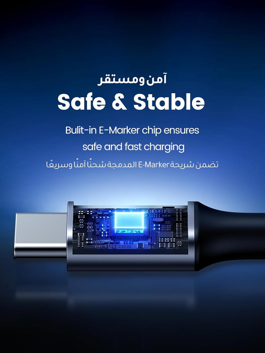 UGREEN USB C to USB C Cable Right Angle 2M 100W 5A PD Fast Charge Type 90 Degree Power Data Lead Compatible with iPhone 16 Series