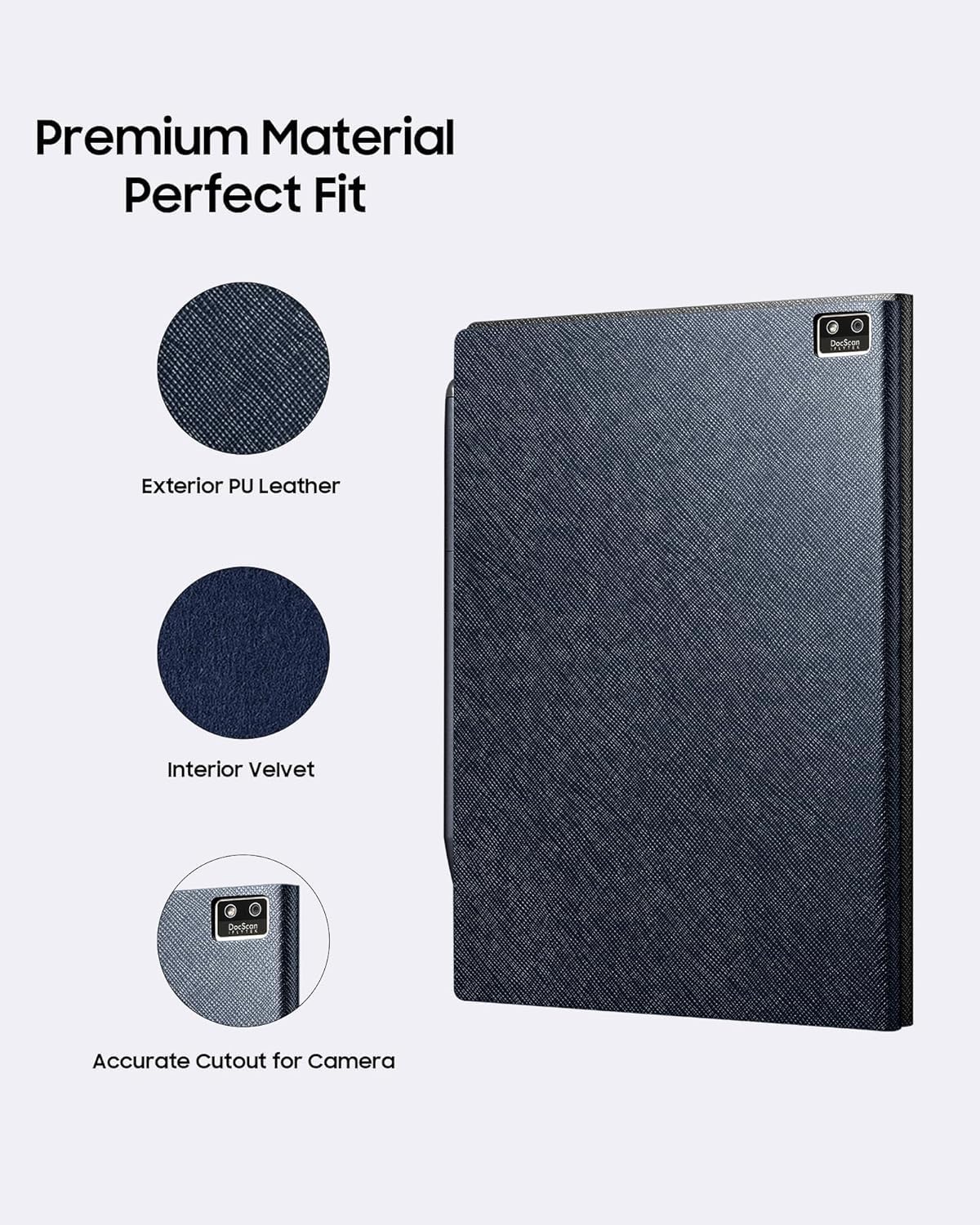 Premium PU Leather Protective Case for iFLYTEK AINOTE Air2 8.2" E-Ink Tablet, Slim & Lightweight Folio Cover, Durable, Water & Dustproof