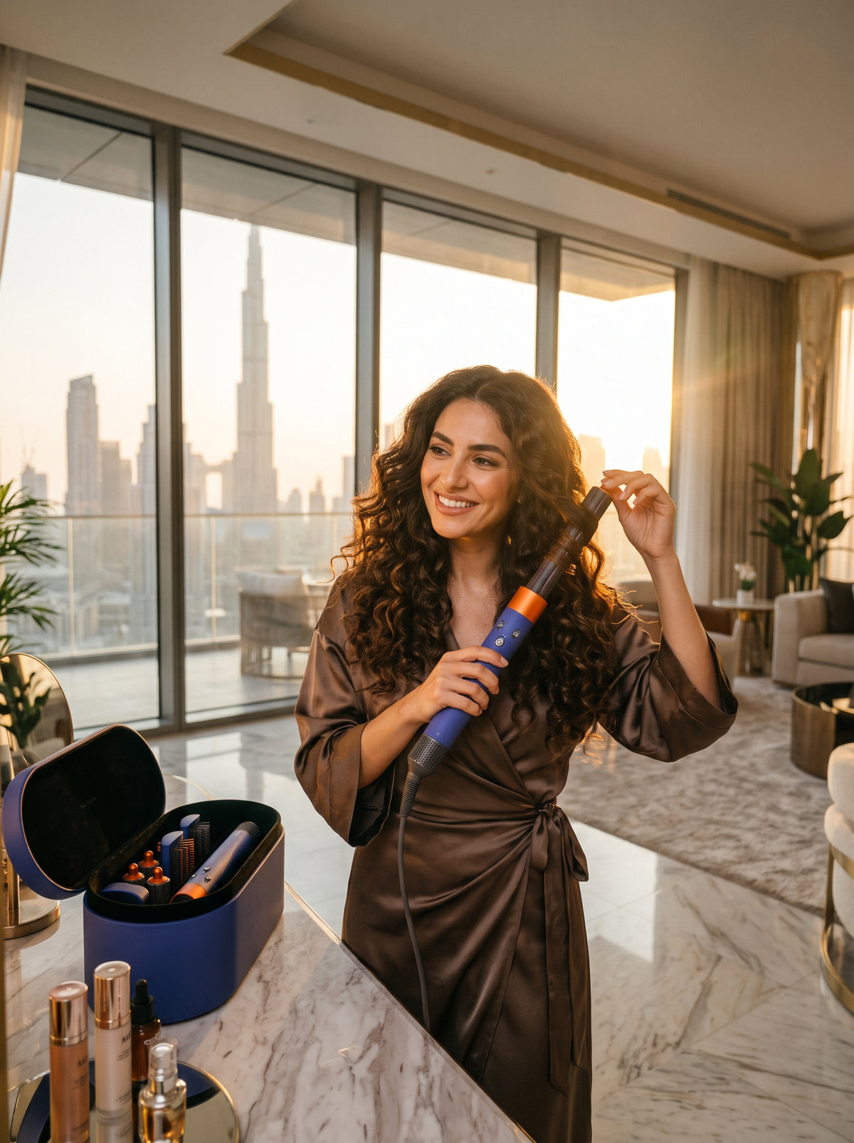 Dyson Airwrap i.d. HS08 Multi-Styler & Dryer – Vinca Blue/Topaz, Curly + Coily Edition (Like New)