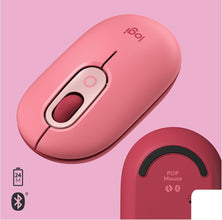 Logitech POP Mouse, Wireless Mouse with Customizable Emojis, SilentTouch Technology, Precision/Speed Scroll, Compact Design, Bluetooth, Multi-Device, OS Compatible - Heartbreaker