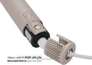 Clara Multi Styler for All Hair Types – 6-in-1 Styling Tool with Auto-Wrap Curlers, Blow Dryer, Round & Oval Brush – 1500W Ionic Hair Styler for Frizz-Free Waves & Salon Blowouts