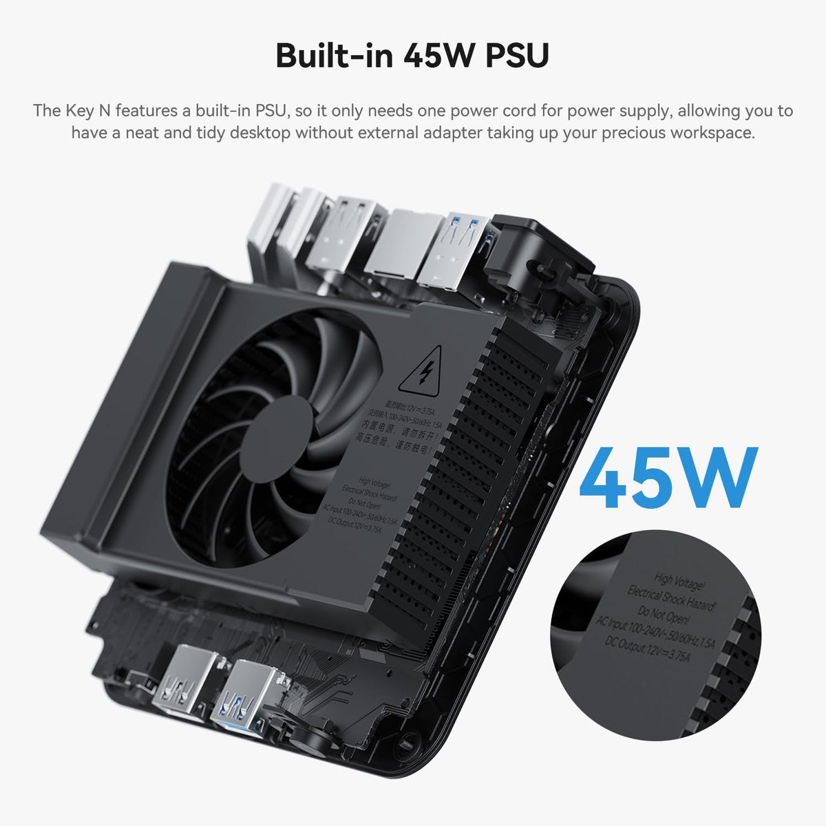 TRIGKEY Key-N Mini PC, Intel 12th Gen N95 Processor(4C/4T, Up to 3.4GHz), Mini Desktop Conputer 16G DDR4 500G PCIEX4 SSD, Support 2*HDMI 4KOutput/1000M LAN/WiFi-5/ BT 5.0/ USB3.2/, Office Mini PC