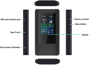 Dpofirs 5G Mobile Hotspot(Without Sim Card), Hotspot Device 5G 16 for Connected Devices, CPU WiFi6 Technology Sharing 5G and 4G LTE Hotspot 10000mAh 5G Portable