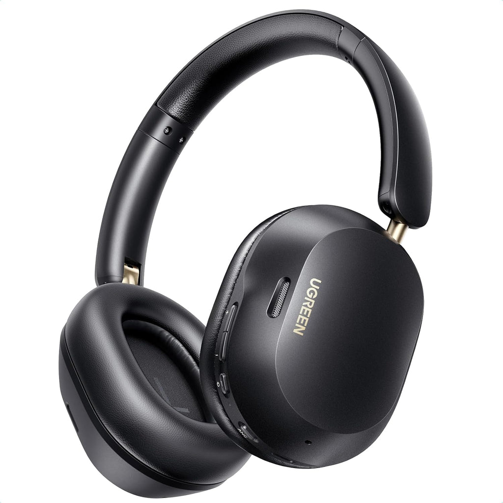 UGREEN HiTune Max5C Headphones Wireless, 75H Playtime, Adaptive Noise Cancelling, Hi-Res Sound Bluetooth 5.4 Over-ear Headsets, Custom EQ Multiple Connection via App, Foldable Retractable Earphones