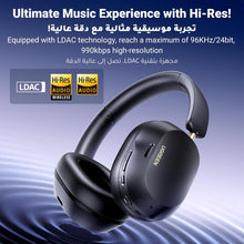UGREEN HiTune Max5C Headphones Wireless, 75H Playtime, Adaptive Noise Cancelling, Hi-Res Sound Bluetooth 5.4 Over-ear Headsets, Custom EQ Multiple Connection via App, Foldable Retractable Earphones