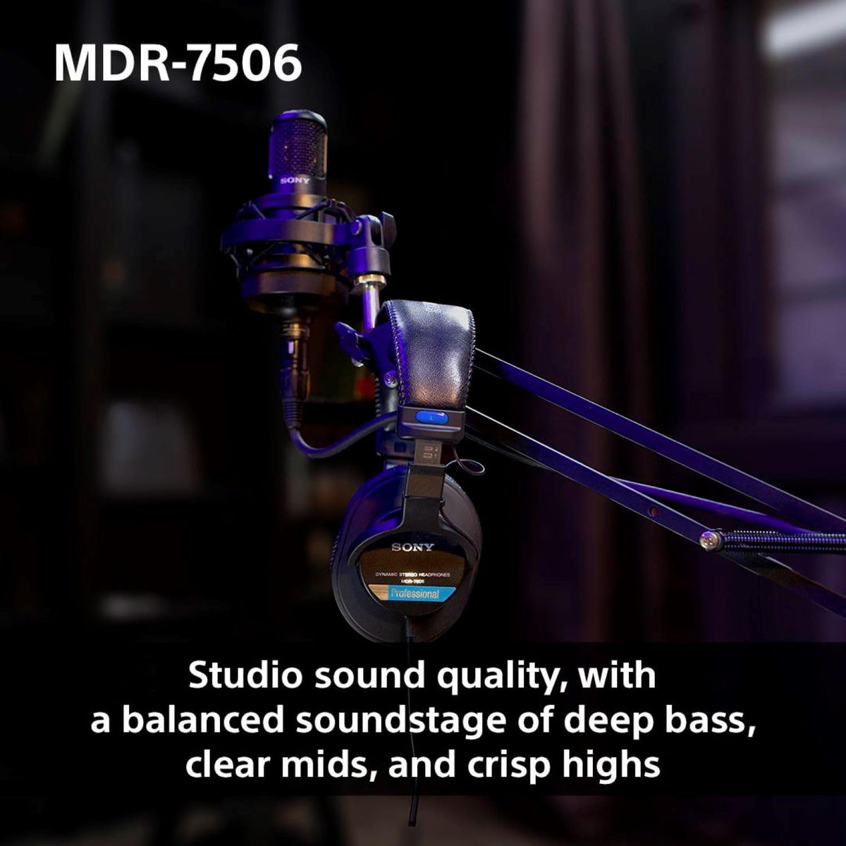 Sony MDR7506 Professional Large Diaphragm Headphone, Wired