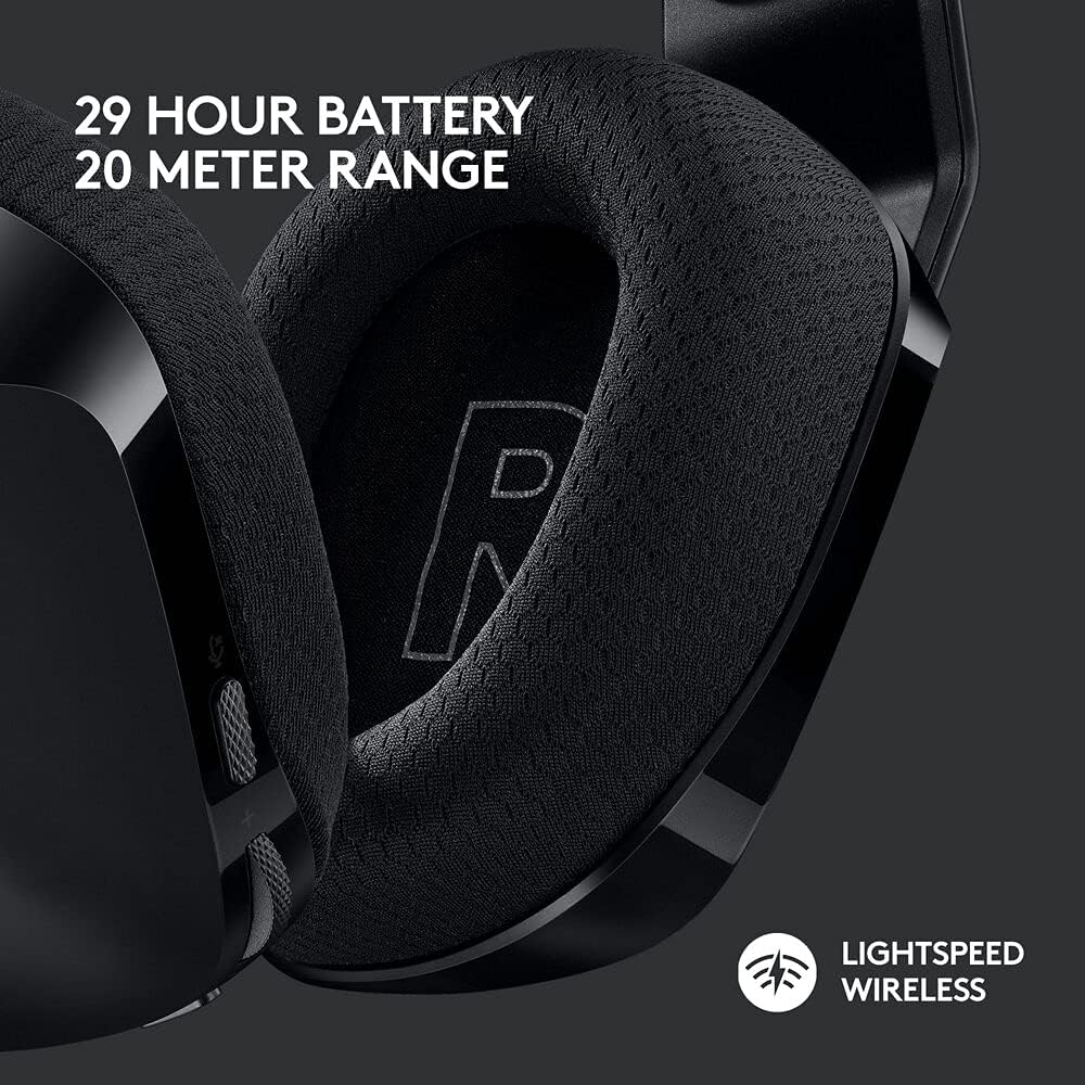 Logitech G Logitech G733 LIGHTSPEED Wireless Gaming Headset with suspension headband, LIGHTSYNC RGB, Blue VO!CE mic technology and PRO-G audio drivers - Black