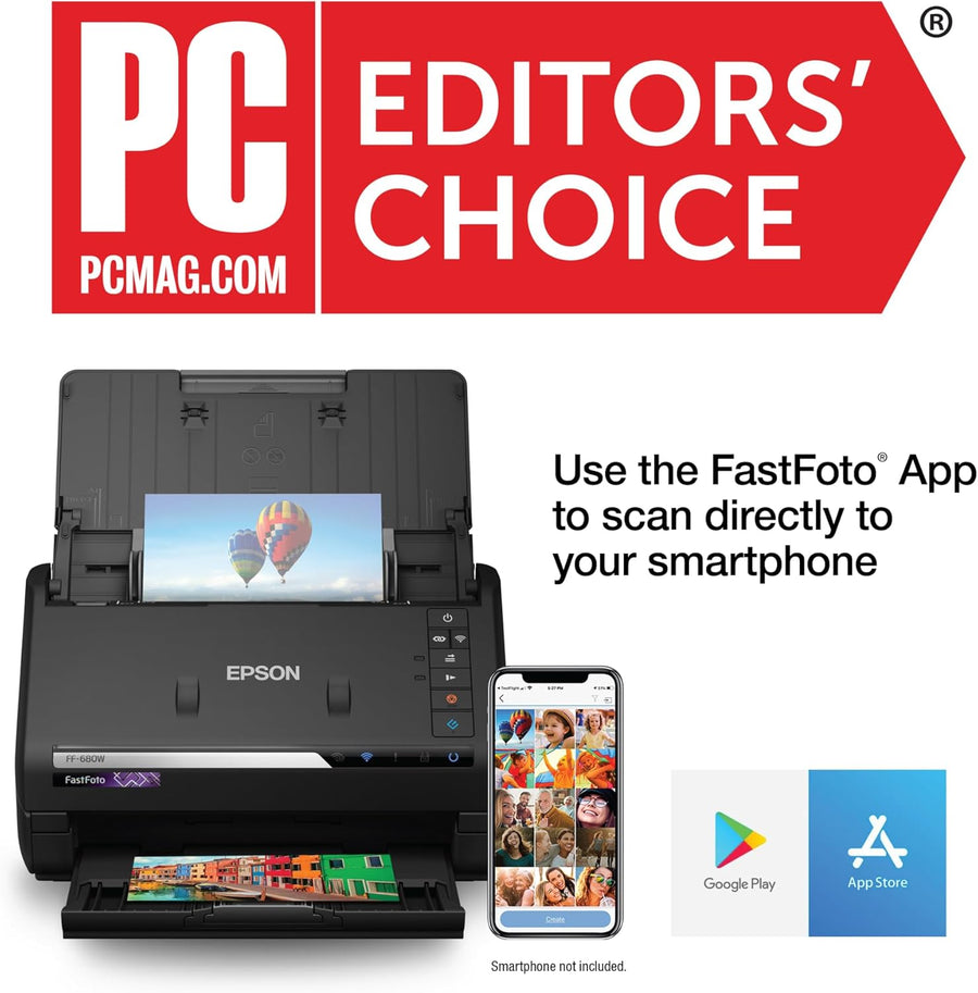 Epson FastFoto FF-680W Wireless High-Speed Photo and Document Scanning System