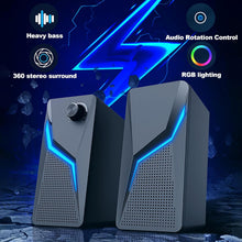 TERRIFI Computer Speakers, PC Gaming Speakerswith Enhanced Bass and Volume Control, Stereo 2.0 USB Powered 3.5mm AuxMultimedia Speakers for Laptop Desktop Tablets Phone
