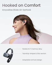 SHOKZ OpenFit Air Open-Ear Headphones, True Wireless Bluetooth Earphones with Microphone, Earbuds with Air Earhook, Fast Charging, 28h Playtime, IP54 Water-Resistant for Workout - Black
