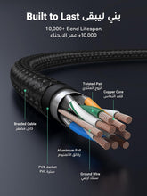 UGREEN Micro USB Cable 3M, 18W Fast Quick Charger Cable, QC 3.0 Micro USB 2.0 Android Charging Cord Nylon Braided, Compatible for PS4 XBOX Samsung S7 S6, Note6 LG Nexus Nokia-Black