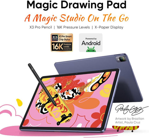 XP-PEN Magic Drawing Pad 12.2 Inch Standalone Drawing Tablet No Computer Needed with 16384 Pressure Levels X3 Pro Battery-Free Stylus Paper-Like Screen 8GB + 256GB Portable for Digital Drawing Artists
