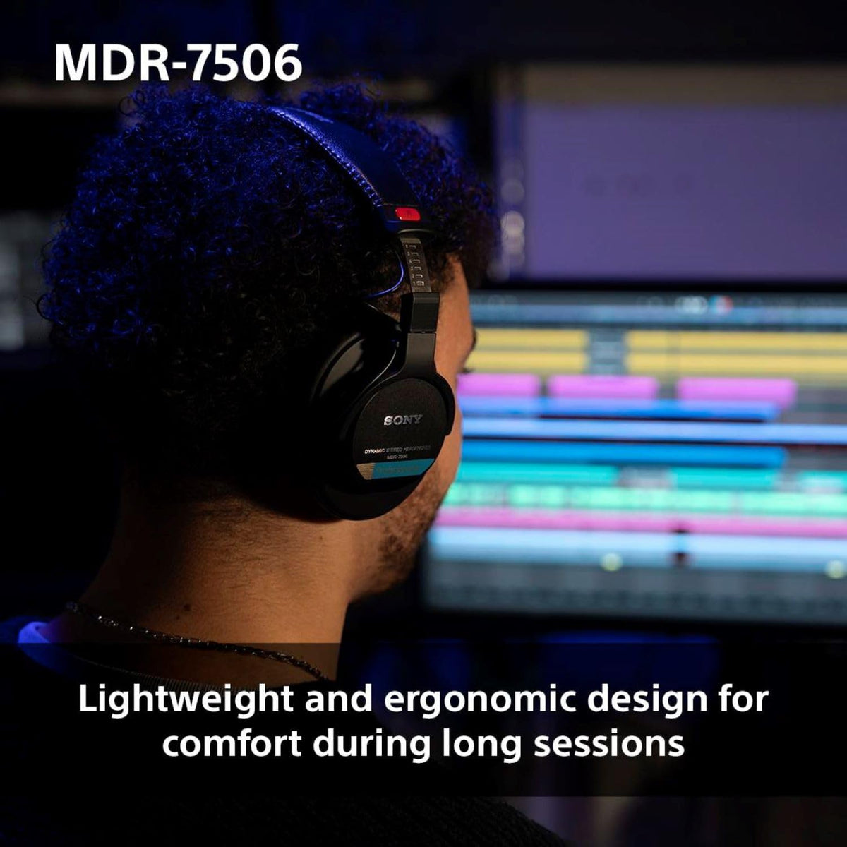 Sony MDR7506 Professional Large Diaphragm Headphone, Wired