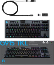 Logitech G915 TKL Tenkeyless Lightspeed Wireless RGB Mechanical Gaming Keyboard, Low Profile Switch Options, Lightsync RGB, Advanced Wireless and Bluetooth Support - Tactile