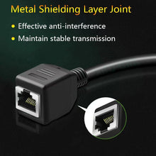 Ethernet Splitter 1 to 2, RJ45 Network Male to Female Adapter, 1 to 2 Port LAN Ethernet Splitter Adapter, Suitable Super Cat5-7, Compatible with ADSL, Hubs, TVs, Set-top Boxes, Routers, Computers