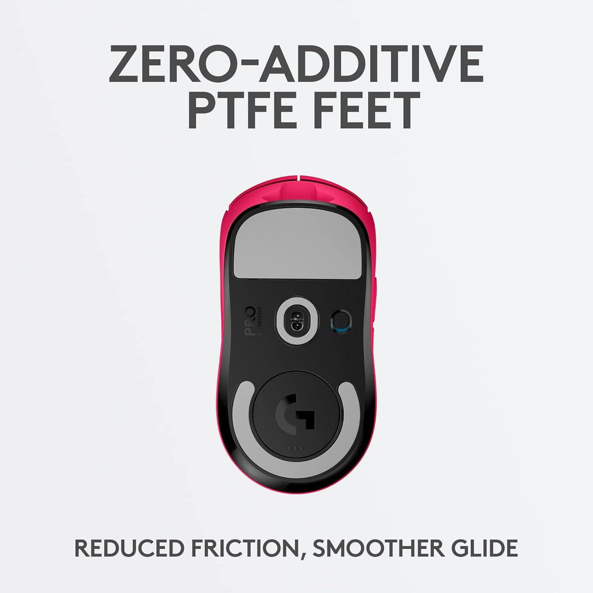 Logitech G PRO SUPERLIGHT Wireless Gaming Mouse, Ultra Lightweight 63g, HERO 25K Sensor, 25,600 DPI, 5 Programmable Buttons, Long Battery Life, On-Board Memory, for esports, Compatible with PC-Magenta