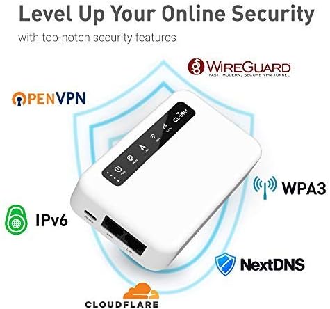 GL.iNetGL-XE300 (Puli) 4GLTE Mobile Smart VPN Router | Portable WiFi Wireless Travel Hotspot, Router, Access Point, Extender, WDS Mode, OpenWrt, 5000mAh Battery,OpenVPN Client (EC25-E)