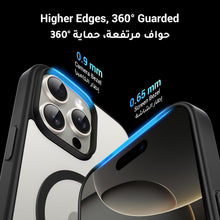 UGREEN iPhone 16 Pro Case MagSafe (MagU), No Yellowing with iCrystal Tech, Black Frame & Matte Back Cover, MIL-Grade Protection, Camera Protective Clear Slim for iPhone 16 Pro 6.3 inch Accessories