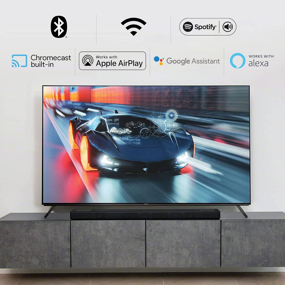 Sony HT-A5000 5.1.2ch Dolby Atmos Sound Bar Surround Home Theater with DTS:X and 360 Spatial Mapping works Alexa Google Assistant