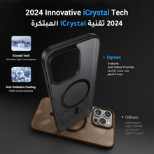 UGREEN iPhone 16 Pro Case MagSafe (MagU), No Yellowing with iCrystal Tech, Black Frame & Matte Back Cover, MIL-Grade Protection, Camera Protective Clear Slim for iPhone 16 Pro 6.3 inch Accessories