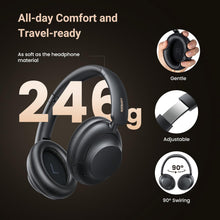 UGREEN HiTune Max 5 Noise Cancelling Headphones Wireless Bluetooth 5.0 Headphone Over-Ear, 90 Hours Playtime Fast Charging Headsets, HiFi Stereo Hi-Res Deep Bass Lightweight Foldable, Built-in Mic