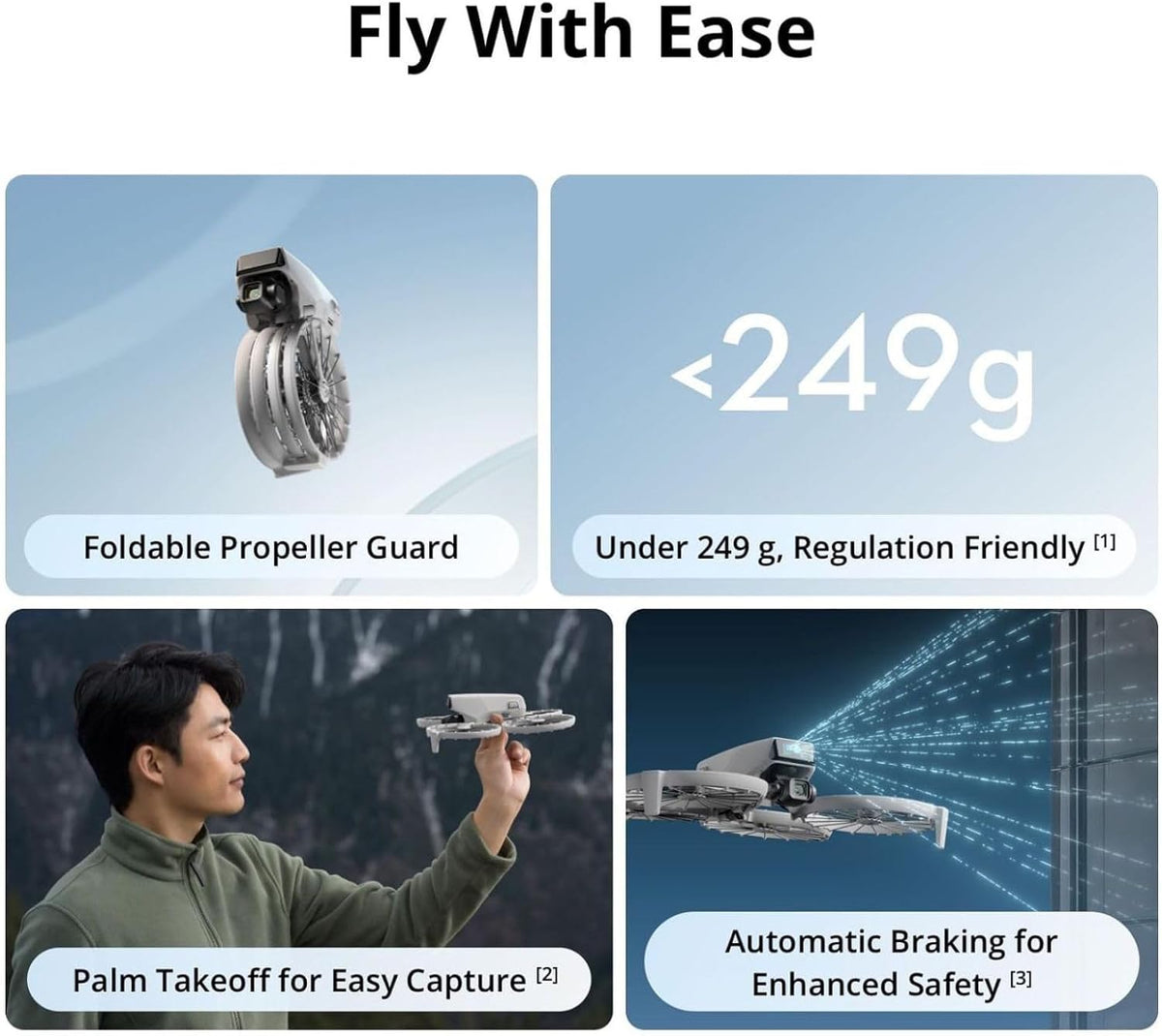 DJI Flip Drone 4K UHD Camera for Adults 3-Axis Gimbal Stabilization, 13km Video Transmission, Palm Takeoff, Auto Return, 31-Min Flight
