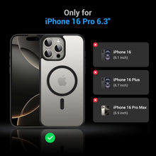 UGREEN iPhone 16 Pro Case MagSafe (MagU), No Yellowing with iCrystal Tech, Black Frame & Matte Back Cover, MIL-Grade Protection, Camera Protective Clear Slim for iPhone 16 Pro 6.3 inch Accessories
