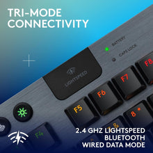 Logitech G915 X LIGHTSPEED TKL Low-Profile Wireless Gaming Keyboard, Double-Shot PBT Keycaps, Fully Programmable Keys, RGB Backlighting, Sleek Aluminum Finishing, GL Blue Clicky, PC/MAC - Black