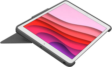 Logitech Combo Touch for iPad (7th, 8th & 9th Gen : A2197/A2200/A2198/A2270/A2428/A2429/A2430), Keyboard Case with Trackpad, Wireless Detachable Keyboard, Soft Slim Cover, Adjustable Stand, QWERTY UK