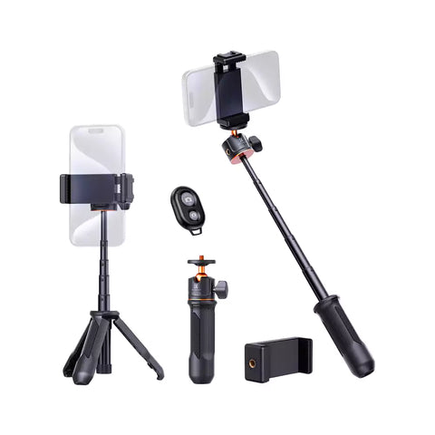 Mini Selfie Stick Tripod Dubai | K&F KF09.128V3, 360° Ball Head & Bluetooth Remote [حامل سيلفي مدمج]