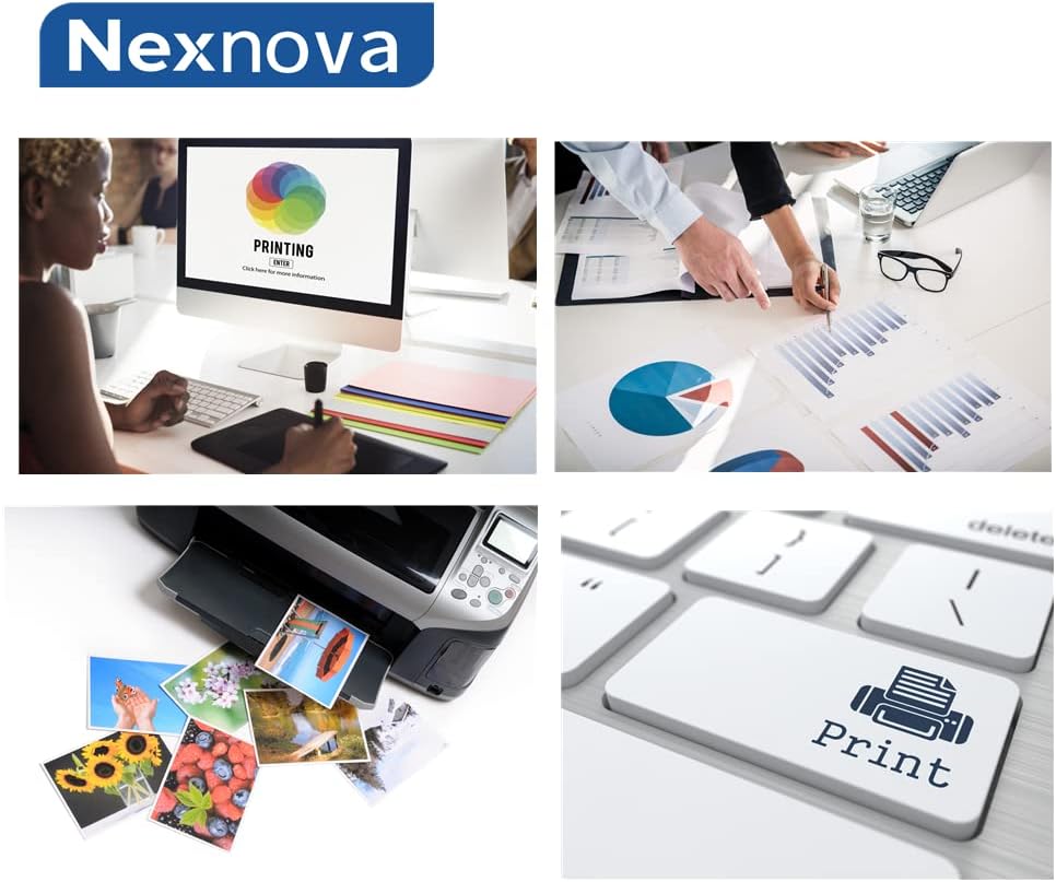 Nexnova® Ink BTD60 BT5000 for Brother Pack of 4 Black Cyan Magenta Yellow for DCP - T300 T510W T710W MFC - T810W T910DW HL - T4000DW DCP - T310W T510W T710W MFC - T810W T910DW T4500DW DCP-T300