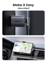 UGREEN USB C to USB C Cable Right Angle 2M 100W 5A PD Fast Charge Type 90 Degree Power Data Lead Compatible with iPhone 16 Series, MacBook Pro/Air,iPad Pro,Samsung S25/24/ultra,Huawei Lenovo Dell